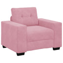 Sofa Sæt 3 pcs Lyserød 221 x 80 x 80 cm Fløjl