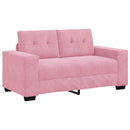 Sofa Sæt 3 pcs Lyserød 221 x 80 x 80 cm Fløjl