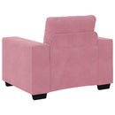 Sofa Sæt 3 pcs Lyserød 221 x 80 x 80 cm Fløjl