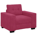 Sofa Sæt 3 pcs Vindrød 221 x 80 x 80 cm Fløjl