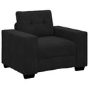 Sofa Sæt 3 pcs Sort 221 x 80 x 80 cm Fløjl