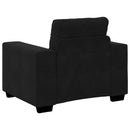 Sofa Sæt 3 pcs Sort 221 x 80 x 80 cm Fløjl
