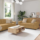 Sofa Sæt 3 pcs Brun 221 x 80 x 80 cm Fløjl