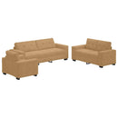 Sofa Sæt 3 pcs Brun 221 x 80 x 80 cm Fløjl