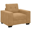 Sofa Sæt 3 pcs Brun 221 x 80 x 80 cm Fløjl