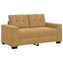 Sofa Sæt 3 pcs Brun 221 x 80 x 80 cm Fløjl