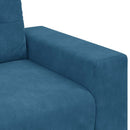 Sofa Sæt 3 pcs Blå 221 x 80 x 80 cm Fløjl
