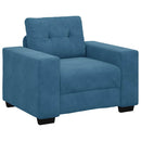 Sofa Sæt 3 pcs Blå 221 x 80 x 80 cm Fløjl