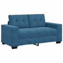 Sofa Sæt 3 pcs Blå 221 x 80 x 80 cm Fløjl