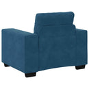 Sofa Sæt 3 pcs Blå 221 x 80 x 80 cm Fløjl