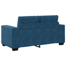 Sofa Sæt 3 pcs Blå 221 x 80 x 80 cm Fløjl