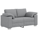 Sofa 3 pcs Lysegrå 219 x 80 x 82 cm Linned-blandet stof