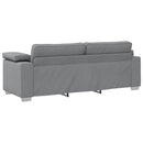 Sofa 3 pcs Lysegrå 219 x 80 x 82 cm Linned-blandet stof