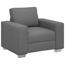 Sofa 3 pcs Mørkegrå 219 x 80 x 82 cm Linned-blandet stof