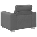 Sofa 3 pcs Mørkegrå 219 x 80 x 82 cm Linned-blandet stof