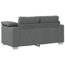 Sofa 3 pcs Mørkegrå 219 x 80 x 82 cm Linned-blandet stof