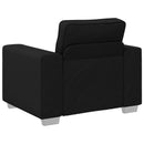 Sofa 3 pcs Sort 219 x 80 x 82 cm Linned-blandet stof