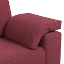 Sofa 3 pcs Vindrød 219 x 80 x 82 cm Linned-blandet stof
