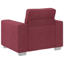 Sofa 3 pcs Vindrød 219 x 80 x 82 cm Linned-blandet stof