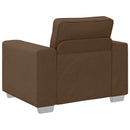 Sofa 3 pcs Brun 219 x 80 x 82 cm Linned-blandet stof