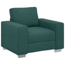 Sofa 3 pcs Mørkegrøn 219 x 80 x 82 cm Linned-blandet stof