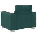 Sofa 3 pcs Mørkegrøn 219 x 80 x 82 cm Linned-blandet stof