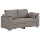 Sofa 3 pcs Gråbrun 219 x 80 x 82 cm Linned-blandet stof