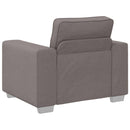Sofa 3 pcs Gråbrun 219 x 80 x 82 cm Linned-blandet stof