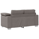 Sofa 3 pcs Gråbrun 219 x 80 x 82 cm Linned-blandet stof