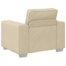 Sofa 3 pcs Creme 219 x 80 x 82 cm Linned-blandet stof