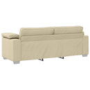 Sofa 3 pcs Creme 219 x 80 x 82 cm Linned-blandet stof