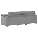 Sofa 3 stk. Skygrå Linned-blandet stof
