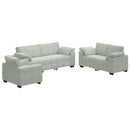 sofasæt 3 dele med hynder velour lysegrå
