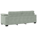 sofasæt 3 dele med hynder velour lysegrå