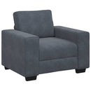 sofasæt 3 dele med hynder velour mørkegrå
