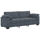 sofasæt 3 dele med hynder velour mørkegrå