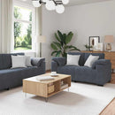 sofasæt 3 dele med hynder velour mørkegrå
