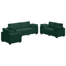 sofasæt 3 dele med hynder velour mørkegrøn
