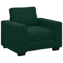 sofasæt 3 dele med hynder velour mørkegrøn
