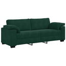 sofasæt 3 dele med hynder velour mørkegrøn