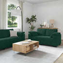 sofasæt 3 dele med hynder velour mørkegrøn