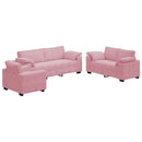 sofasæt 3 dele med hynder velour lyserød