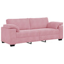 sofasæt 3 dele med hynder velour lyserød