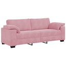 sofasæt 3 dele med hynder velour lyserød