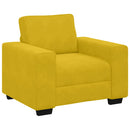 sofasæt 3 dele med hynder velour gul
