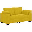 sofasæt 3 dele med hynder velour gul