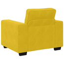 sofasæt 3 dele med hynder velour gul