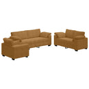 sofasæt 3 dele med hynder velour brun