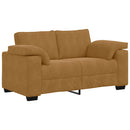 sofasæt 3 dele med hynder velour brun