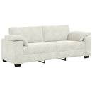 sofasæt 3 dele med hynder velour cremefarvet